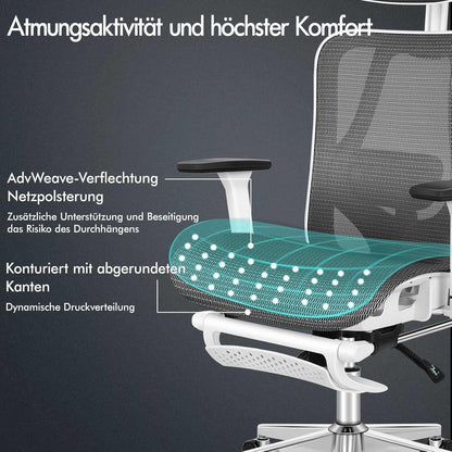Ergonomischer Netz-Bürostuhl mit 3D-Armlehne und