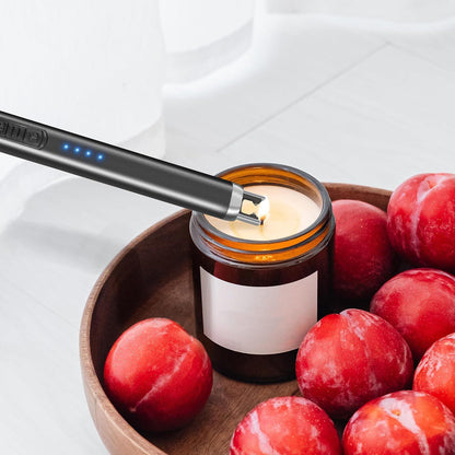 Wiederaufladbares Lichtbogenfeuerzeug USB-A USB-C Schwarz