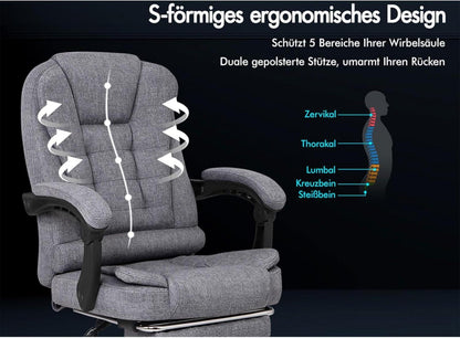 Ergonomischer Gaming-Bürostuhl mit Massagefunktion