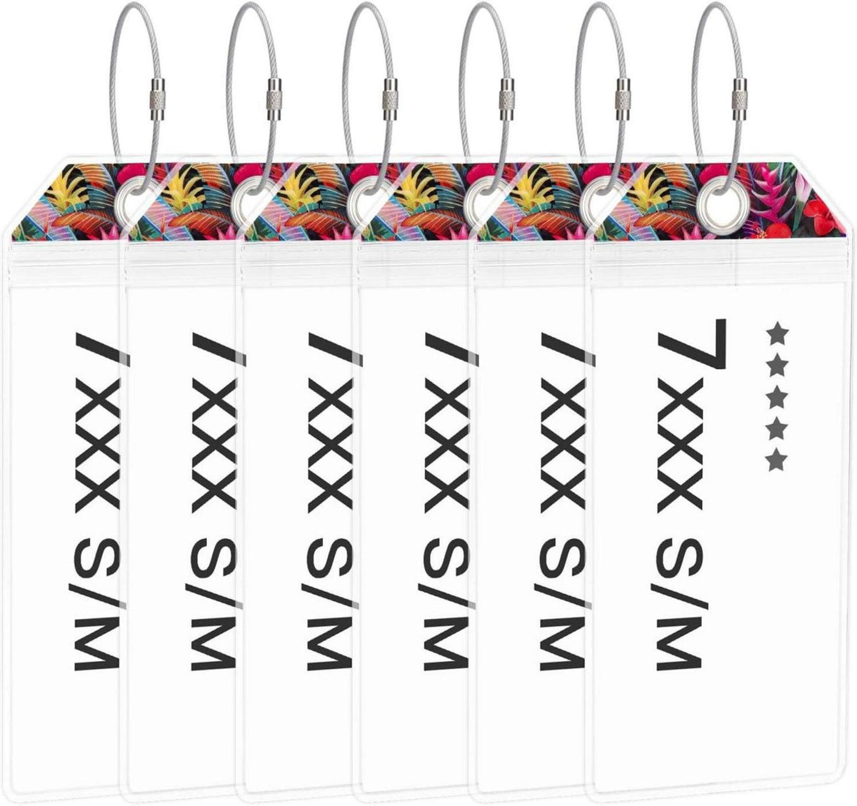 Kofferanhänger für Kreuzfahrten mit Blumenmuster Transparenter