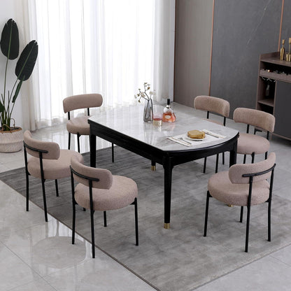 Esszimmerstühle 4er Set, Hellbraun, Modern Retro Design
