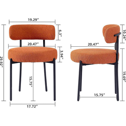 Esszimmerstühle 6er Set, Modern Retro, Orange