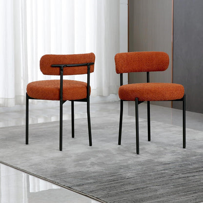Esszimmerstühle 2er Set, Modern Retro, Orange