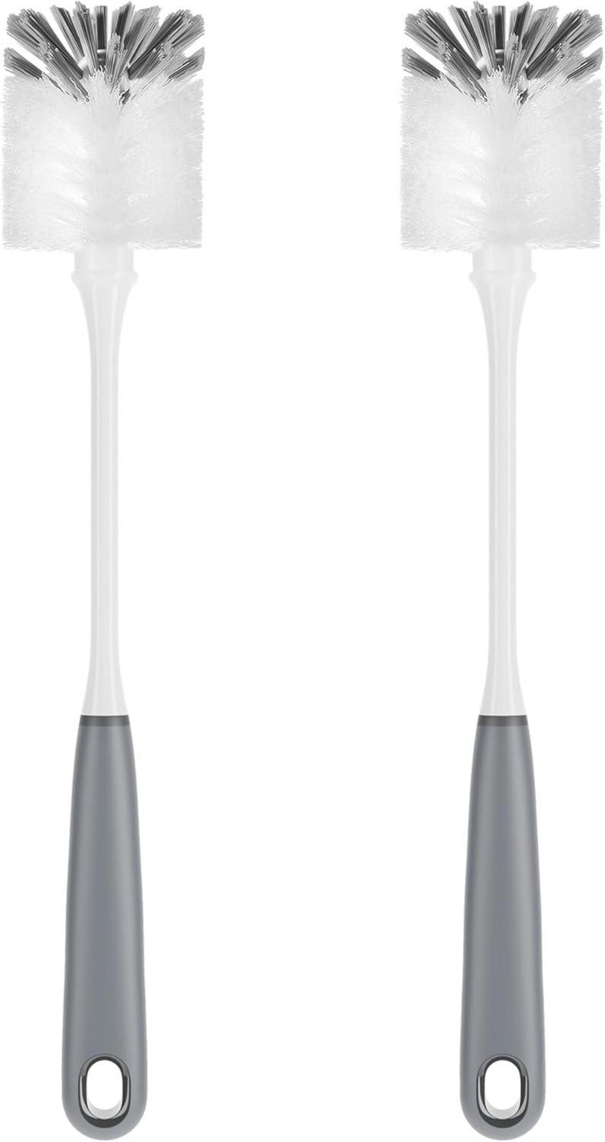 Flaschenbürste mit langem Griff, Flexible Scheuerbürste, 2 Stück
