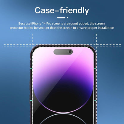 Sichtschutz Panzer Schutz Glas für iPhone 14 Pro 9H Härte