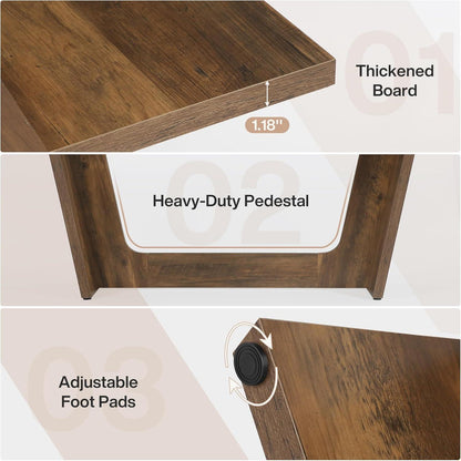 Großer Schreibtisch 180x79cm – Rustikaler Home Office Arbeitstisch