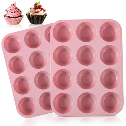 Silikon Muffinbackform 12er - Antihaft & Leicht zu Reinigen