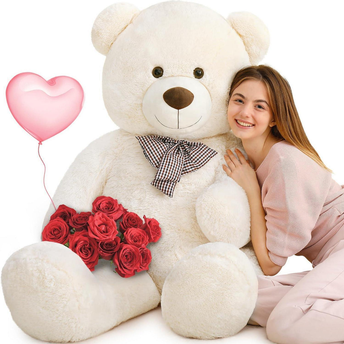 Riesen Teddybär 140cm - XXL Kuscheltier für Valentinstag & Weihnachten