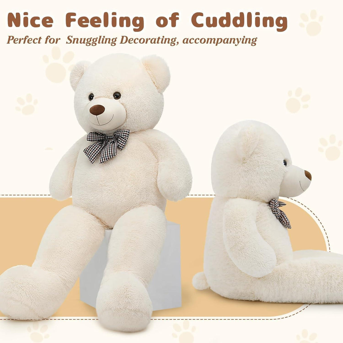 Riesen Teddybär 140cm - XXL Kuscheltier für Valentinstag & Weihnachten