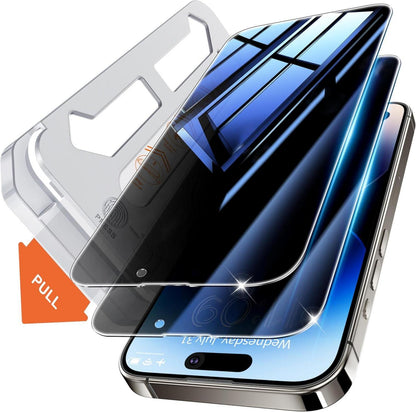 iPhone 14 Pro Max Sichtschutz 25° Anti-Spionage 9H+ 2 Stück