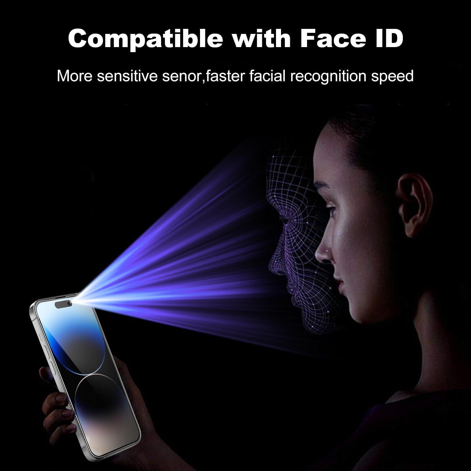 Tentoki Sichtschutz Panzerglas iPhone 14 Pro Max 6,7 Zoll 2