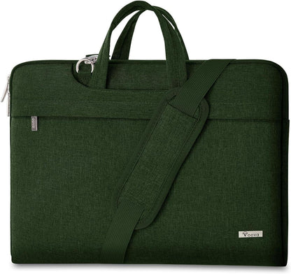 Voova Laptoptasche 17,3 Zoll Grün Oxford Stoff, gepolstert, leicht