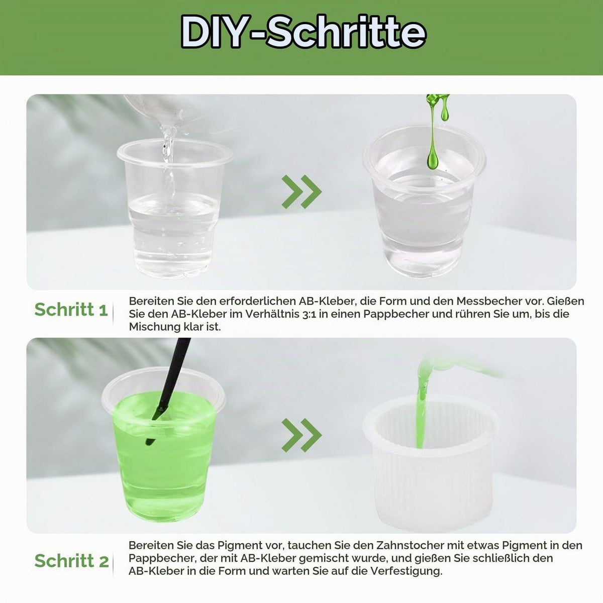Silikonform Vase 4er Set – DIY Epoxidharz Gießform Vases