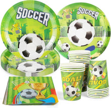 Fußball Partygeschirr Set 50-teilig Kindergeburtstag Deko