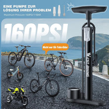 Fahrradpumpe mit Manometer 160PSI Standluftpumpe - Alle