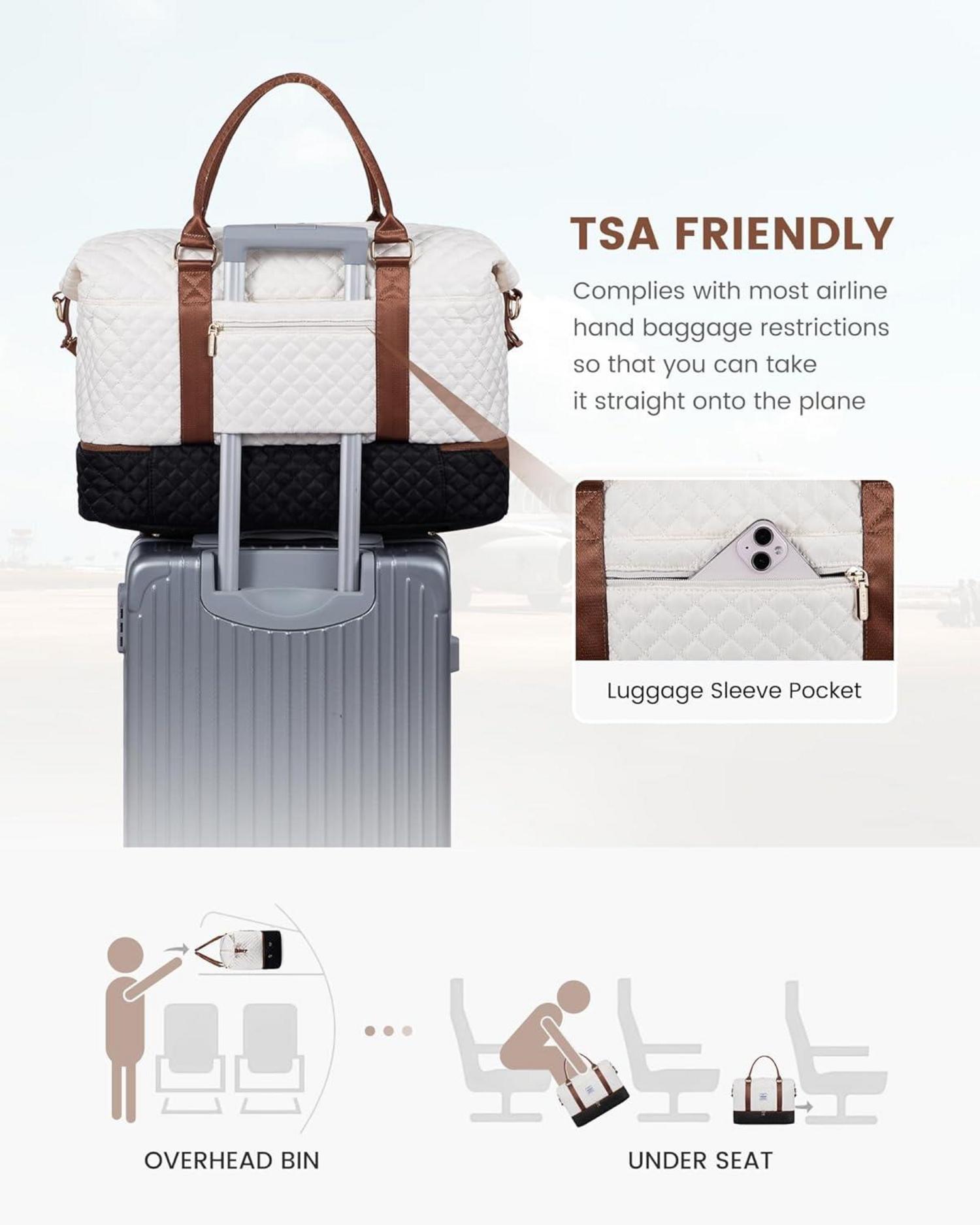 Handgepäck Reisetasche Damen Groß Sporttasche Weekender Strandtasche