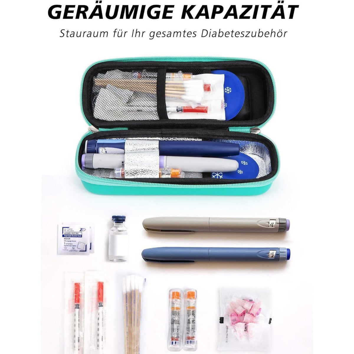 Insulin Kühltasche mit Eisakkus – Diabetiker Reise Tasche