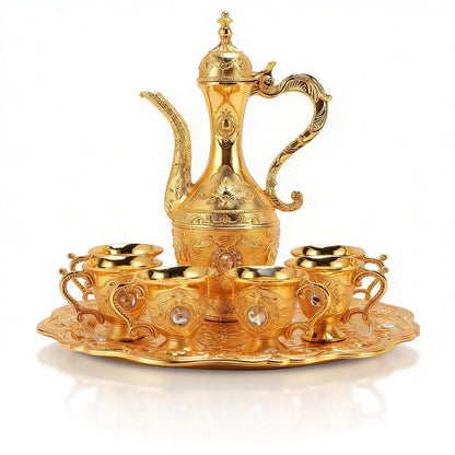 Türkischer Teeservice mit Teekanne & Tablett – Vintage Set