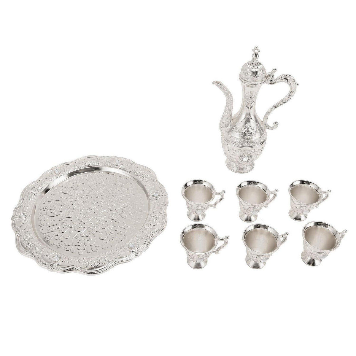 Türkischer Teeservice mit Teekanne & Tablett – Vintage Set