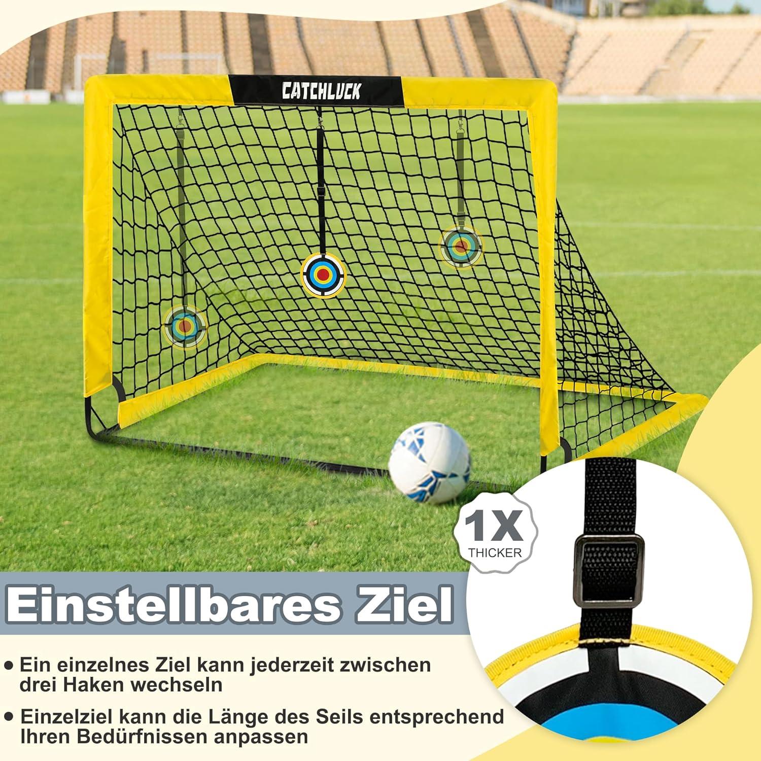 Faltbares Fußballtor Set mit Fußball und Zubehör für Kinder