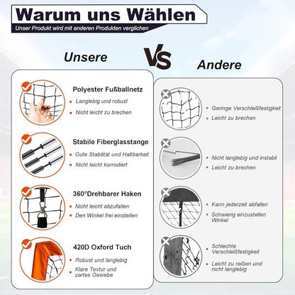 Fussballtore für Garten Kinder 2er Set mit Zubehör, Rot