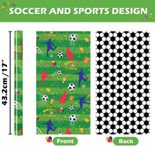 Fußball Geschenkpapier Rolle 43 cm × 10 m Sport Deko Jungen