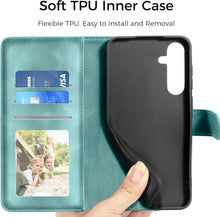 EASDNB Samsung Galaxy A54 5G Lederhülle Wallet Case Grün