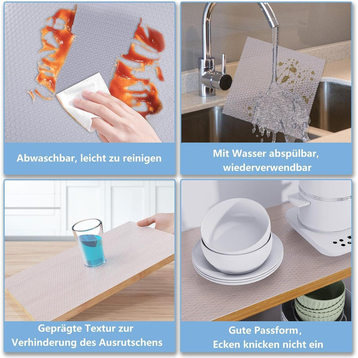 Antirutsch Schubladenmatte – Küchenschoner 44 x 300 cm