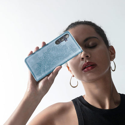 Samsung Galaxy A25 Lederhülle Flip Wallet Case PU Himmelblau