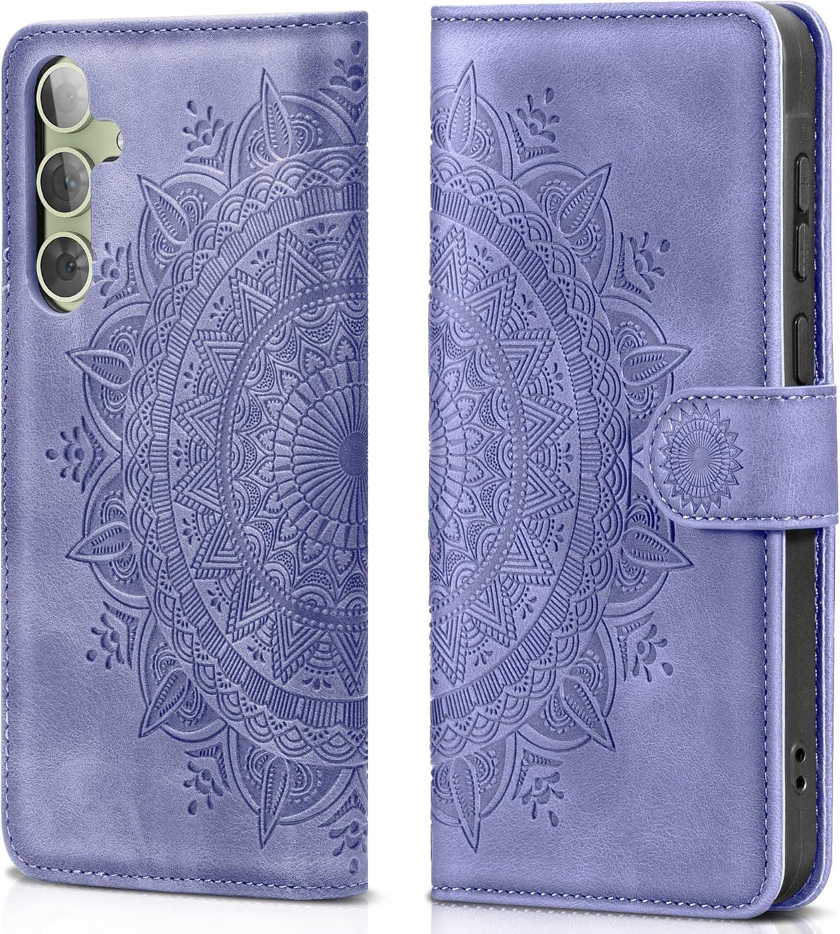 EASDNB Samsung Galaxy A54 5G Lederhülle Flip Wallet Case Lila