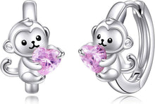 VONALA Creolen Ohrringe 925 Sterling Silber Rosa Zirkonia Damen Kinder