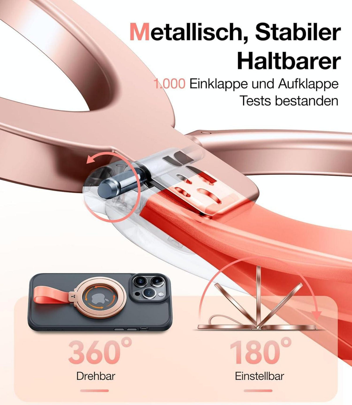 Handy Ring für MagSafe 12N Magnetkraft Fingerhalterung 360°Drehbar