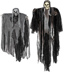 Halloween Sensenmann Dekoration Set 134 cm 80 cm - Hängende Geister