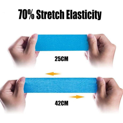 Kinesiologie Tape 5cm x 5m – 3 Rollen Schwarz, wasserfest