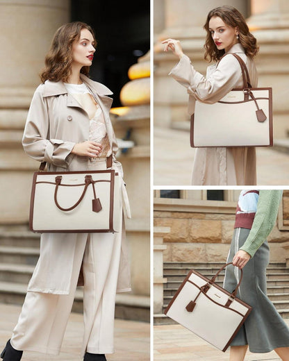 Große Laptop Handtasche 15,6 Zoll Damen Business Schultertasche Uni