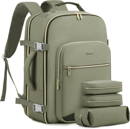 Handgepäck Rucksack 40L Reiserucksack Damen Kofferrucksack 17 Zoll