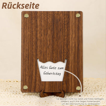 Witzige Geldgeschenke zum 50. Geburtstag aus Holz