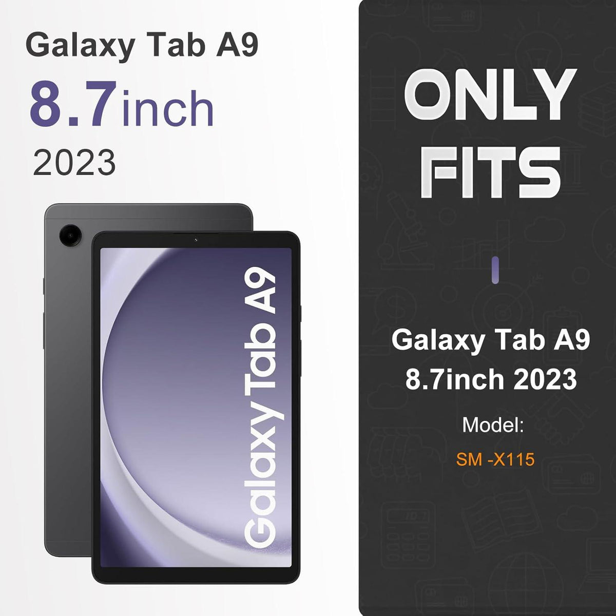 CoBak Samsung Galaxy Tab A9 2023 Hülle 8,7 Zoll PU-Leder