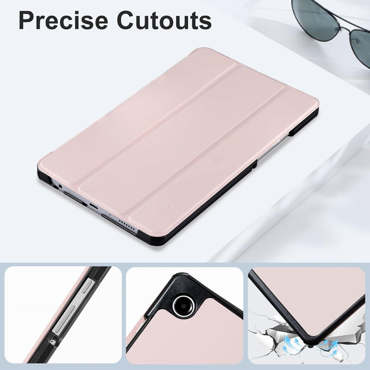 Hülle für Samsung Galaxy Tab A9 2023 8,7 Zoll PU-Leder Schutzhülle mit