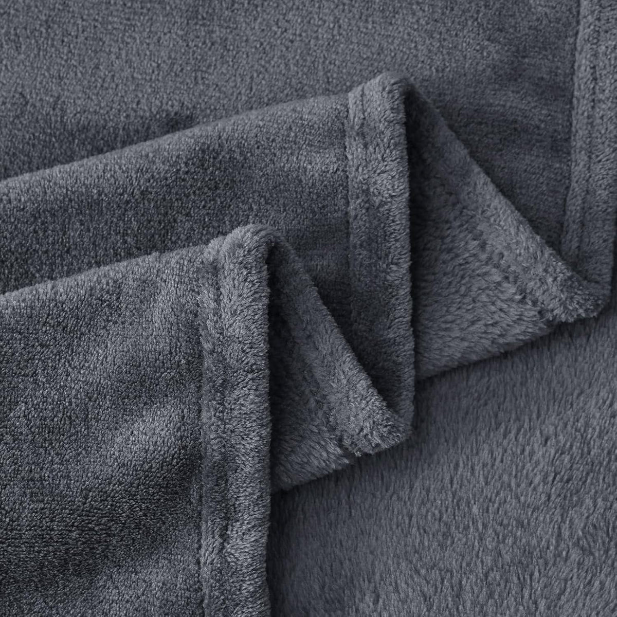 Kuscheldecke Flauschig Dunkelgrau 150x200 cm XL Warme Sofa Decke