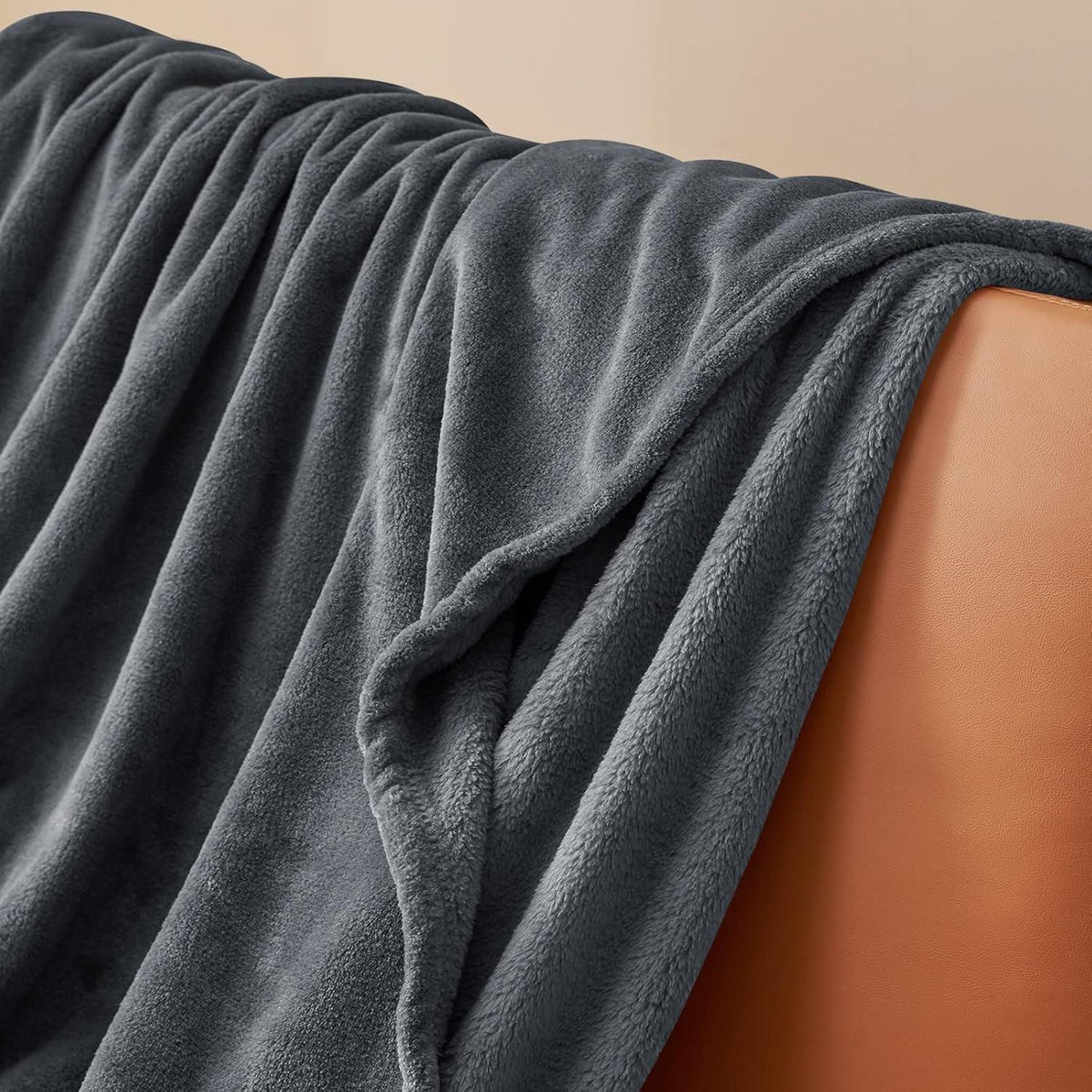 Kuscheldecke Flauschig Dunkelgrau 150x200 cm XL Warme Sofa Decke