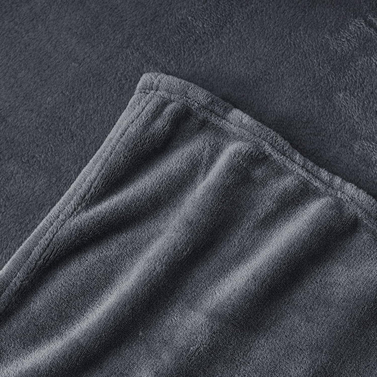 Kuscheldecke Flauschig Dunkelgrau 150x200 cm XL Warme Sofa Decke