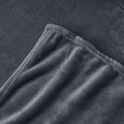 Kuscheldecke Flauschig Dunkelgrau 150x200 cm XL Warme Sofa Decke