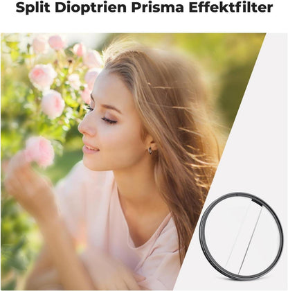 58mm Split Dioptrien Prisma Spezialeffektfilter für