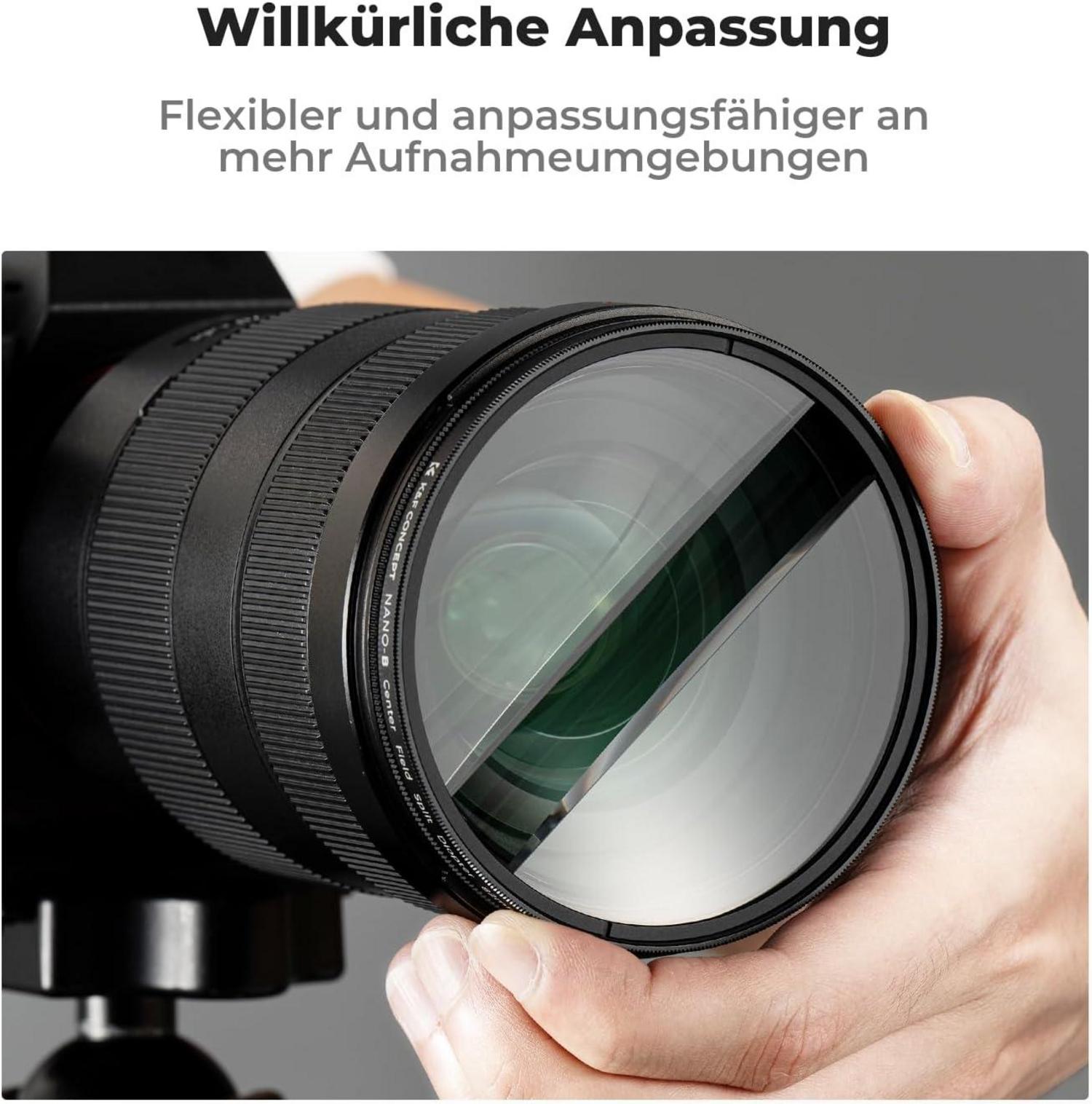 K&F Concept 58mm Split Dioptrien Prisma Effektfilter - Bokeh-Vordergrund