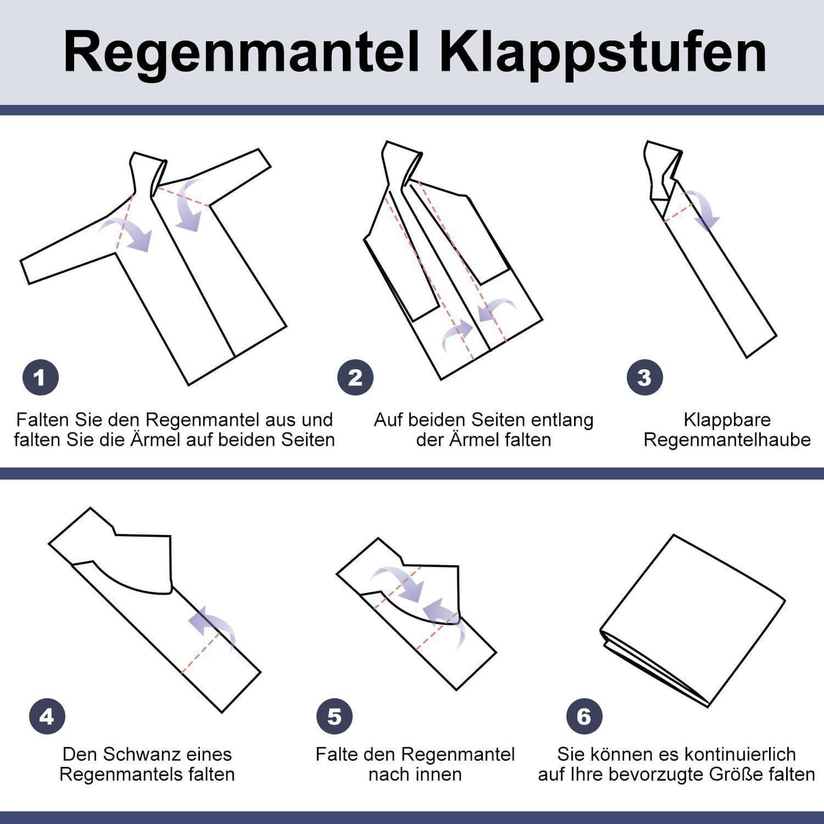 2er Pack Regenponcho Damen Herren, Wasserdicht Transparent, Größe L
