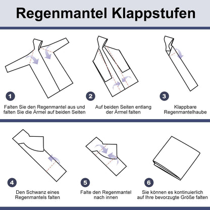 2er Pack Regenponcho Damen Herren, Wasserdicht Transparent, Größe L