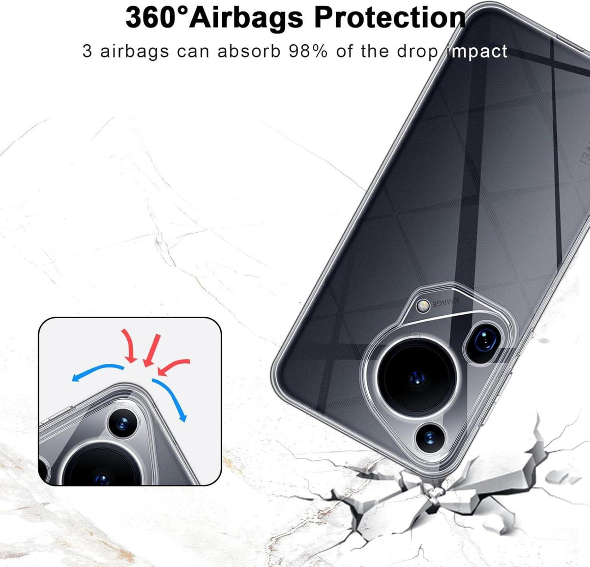 Transparente Huawei Pura 70 Ultra Hülle Ultra Dünn TPU Transparent
