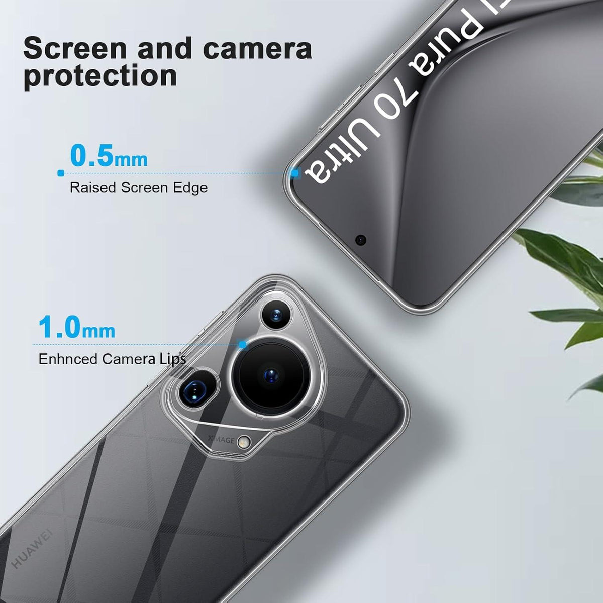 QULLOO Huawei Pura 70 Ultra Case Transparente TPU Schutzhülle