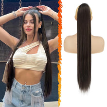Synthetisches Braun Pferdeschwanz Haarteil 76CM Glatt Clip Zopf